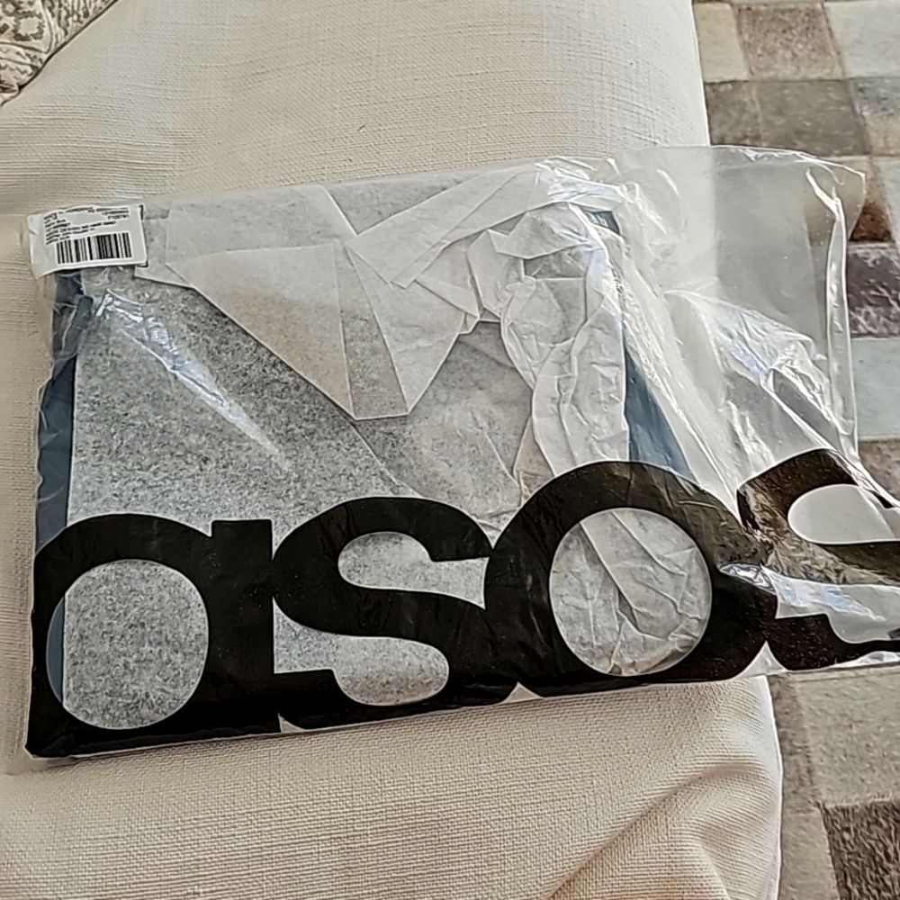 ASOS DESIGN tab waist detail faux leather pants in petrol blue NEW NEVER WORN